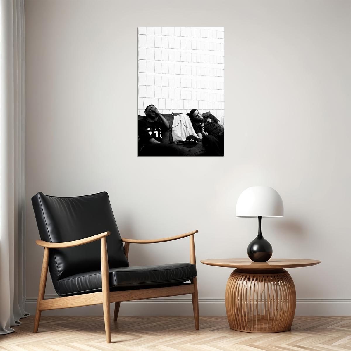 Kendrick Lamar And J Cole Rappers Musician Poster Wall Art Print Home Wall Decor - xonomax