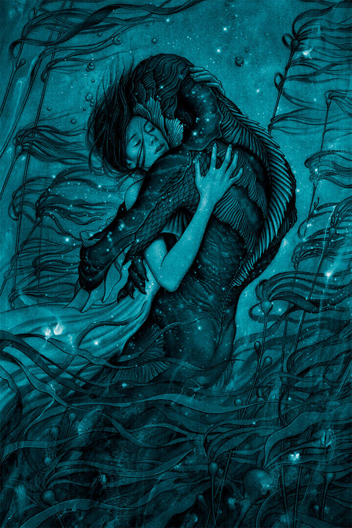 The Shape Of Water 2017 Movie Drama Romantic Poster Wall Art Print Home Wall Decor - xonomax