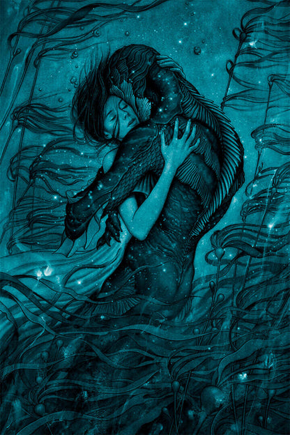 The Shape Of Water 2017 Movie Drama Romantic Poster Wall Art Print Home Wall Decor - xonomax