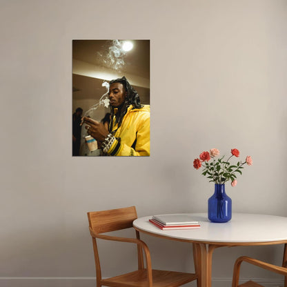 Playboi Carti Smoking Music Hip Hop Rap Singer Star Poster Wall Art Print Home Wall Decor - xonomax