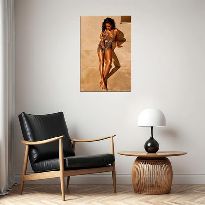 Rihanna Usa Grammy Sexy Girl Music Star Actor Poster Wall Art Print Home Wall Decor
