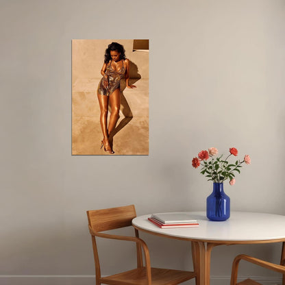Rihanna Usa Grammy Sexy Girl Music Star Actor Poster Wall Art Print Home Wall Decor