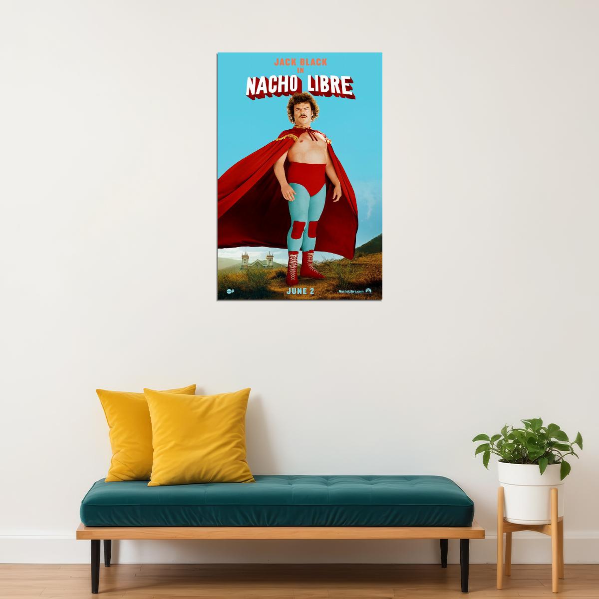Nacho Libre Movie Intl Comedy Poster Wall Art Print Home Wall Decor - xonomax
