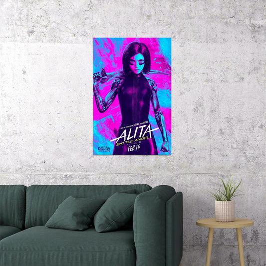 Alita Battle Angel Animation Movie Robert Rodriguez Action Poster Wall Art Print Home Wall Decor - xonomax