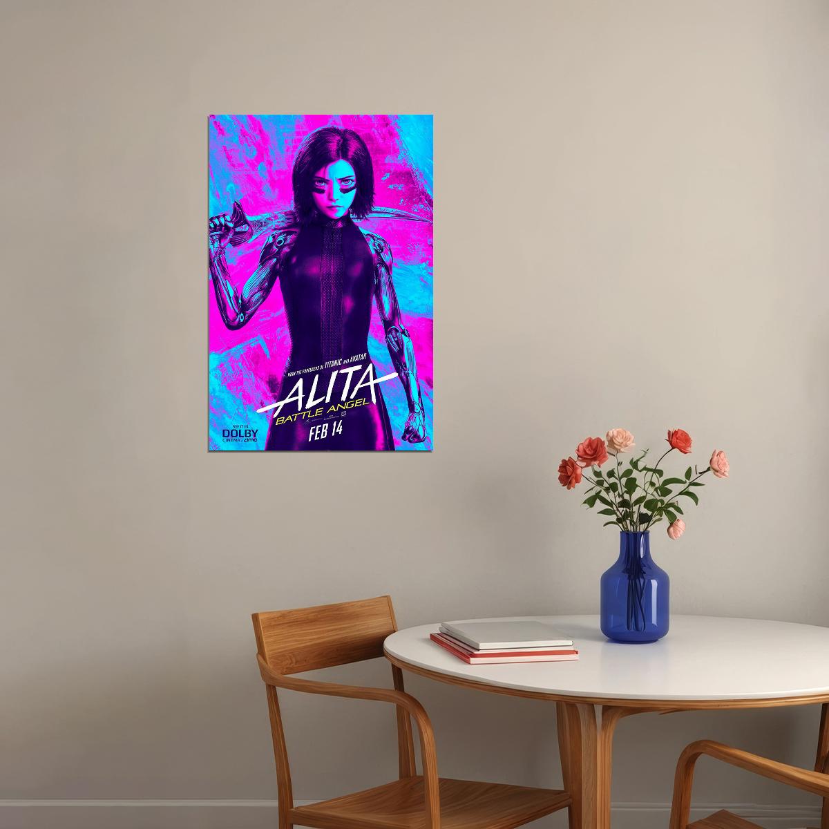 Alita Battle Angel Animation Movie Robert Rodriguez Action Poster Wall Art Print Home Wall Decor - xonomax