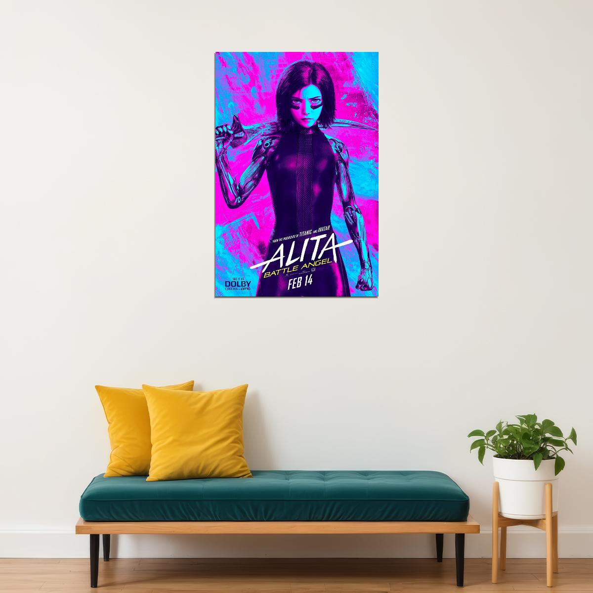 Alita Battle Angel Animation Movie Robert Rodriguez Action Poster Wall Art Print Home Wall Decor - xonomax
