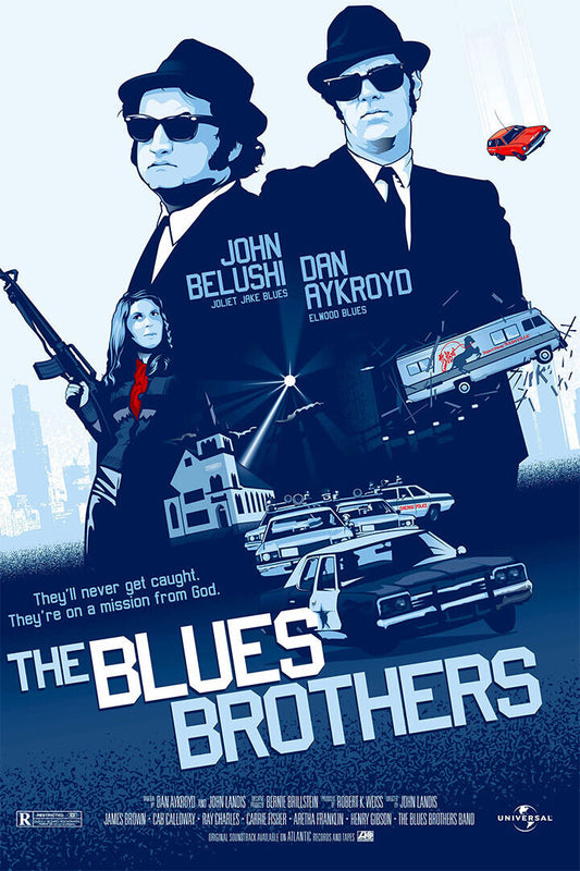 Blues Brothers Movie Classic Film Action Detective Poster Wall Art Print Home Wall Decor - xonomax