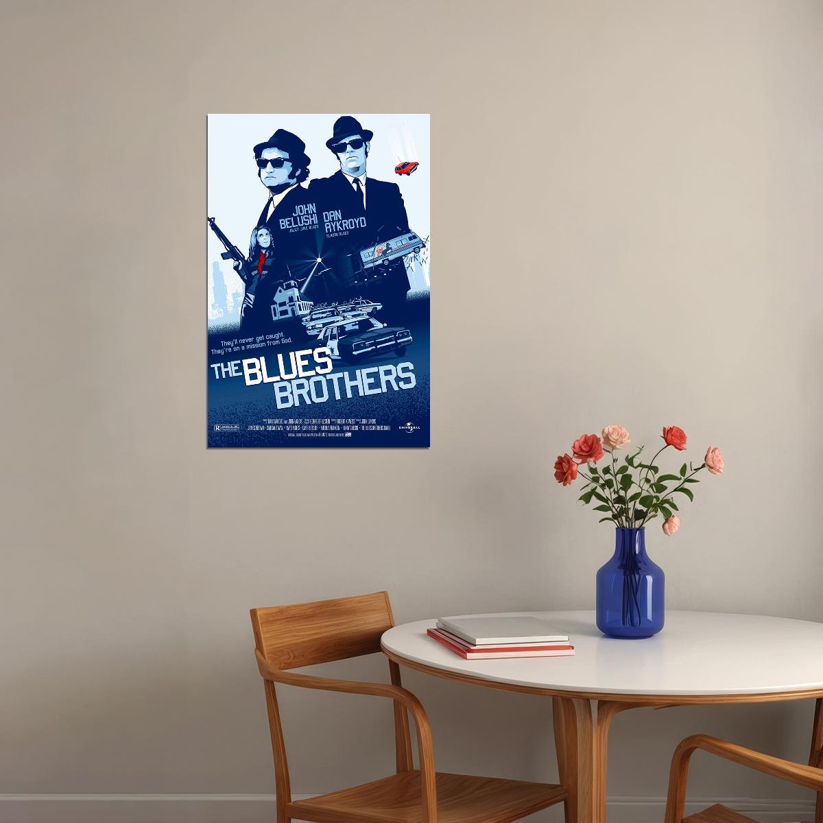 Blues Brothers Movie Classic Film Action Detective Poster Wall Art Print Home Wall Decor - xonomax