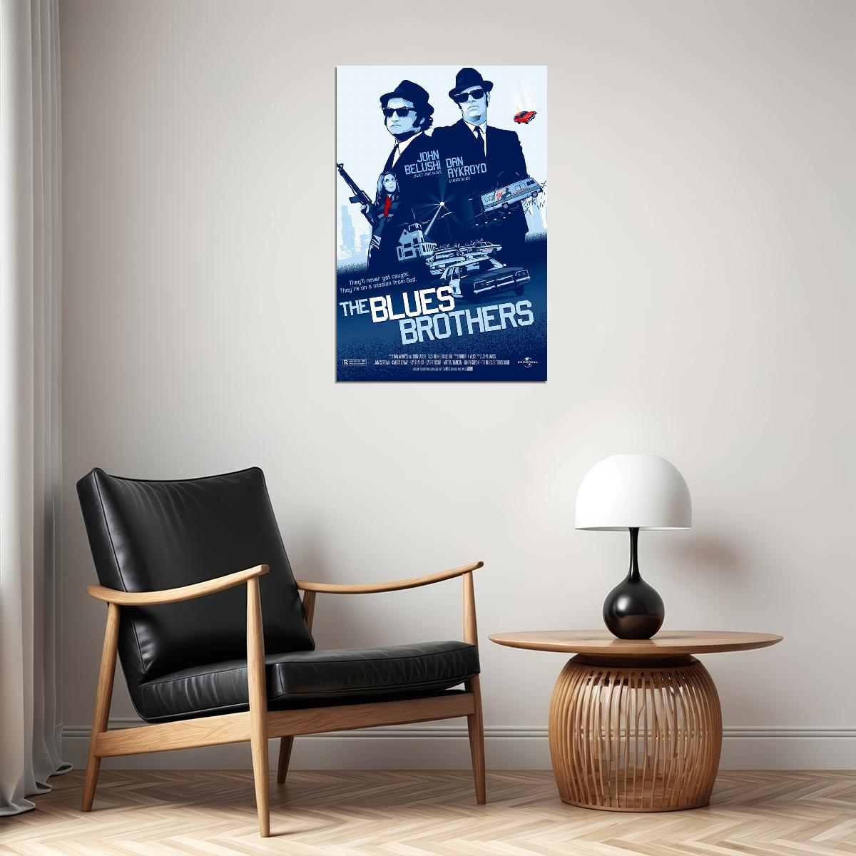 Blues Brothers Movie Classic Film Action Detective Poster Wall Art Print Home Wall Decor - xonomax