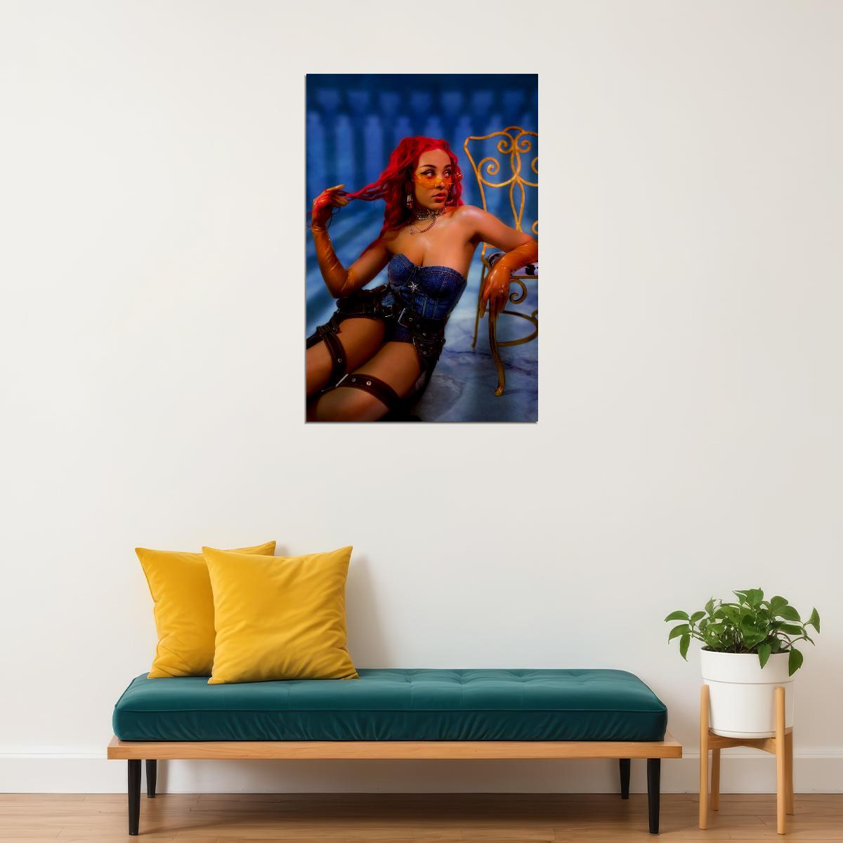 Doja Cat Hip Hop Rap Sexy Singer Star Poster Wall Art Print Home Wall Decor - xonomax