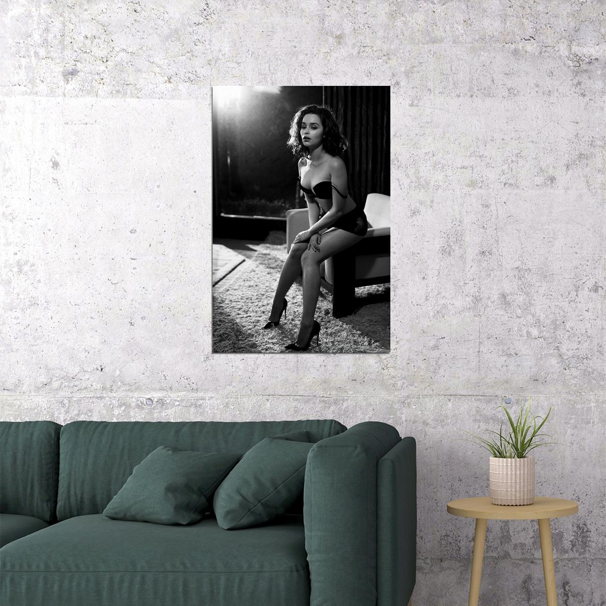 Emilia Clarke Sexy Actress Star Model Beauty Poster Wall Art Print Home Wall Decor - xonomax