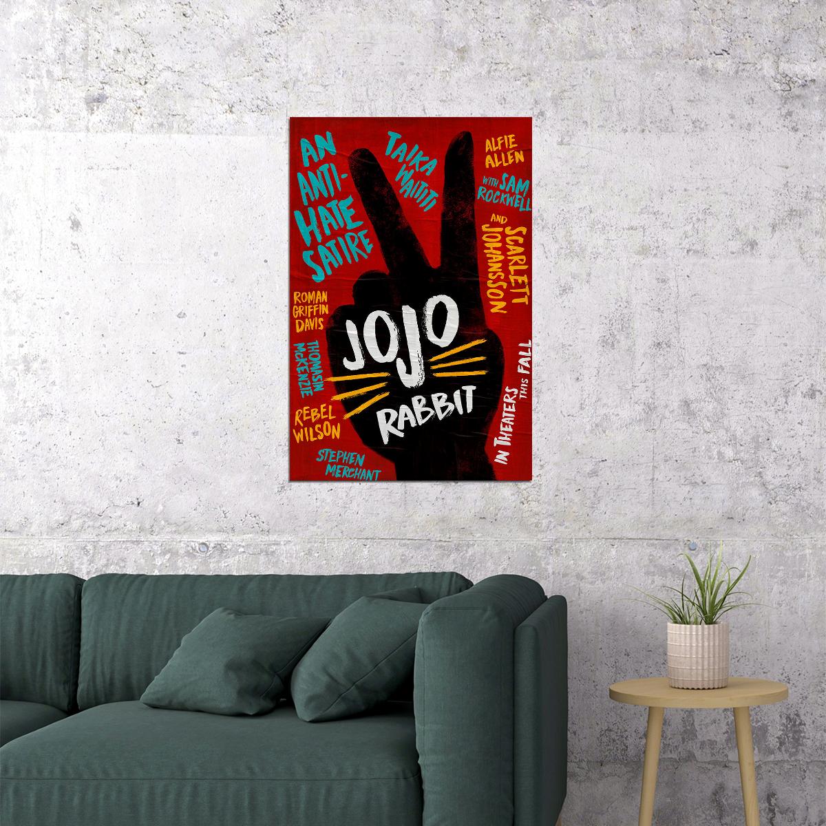 Jojo Rabbit Movie 2020 Comedy Drama War Poster Wall Art Print Home Wall Decor - xonomax