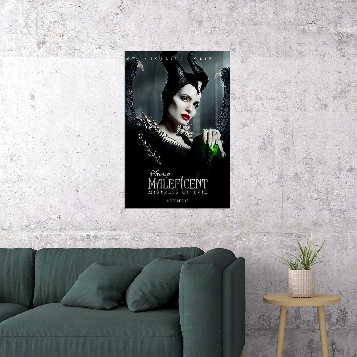 Maleficent Mistress Of Evil Movie 2019 Drama Poster Wall Art Print Home Wall Decor - xonomax