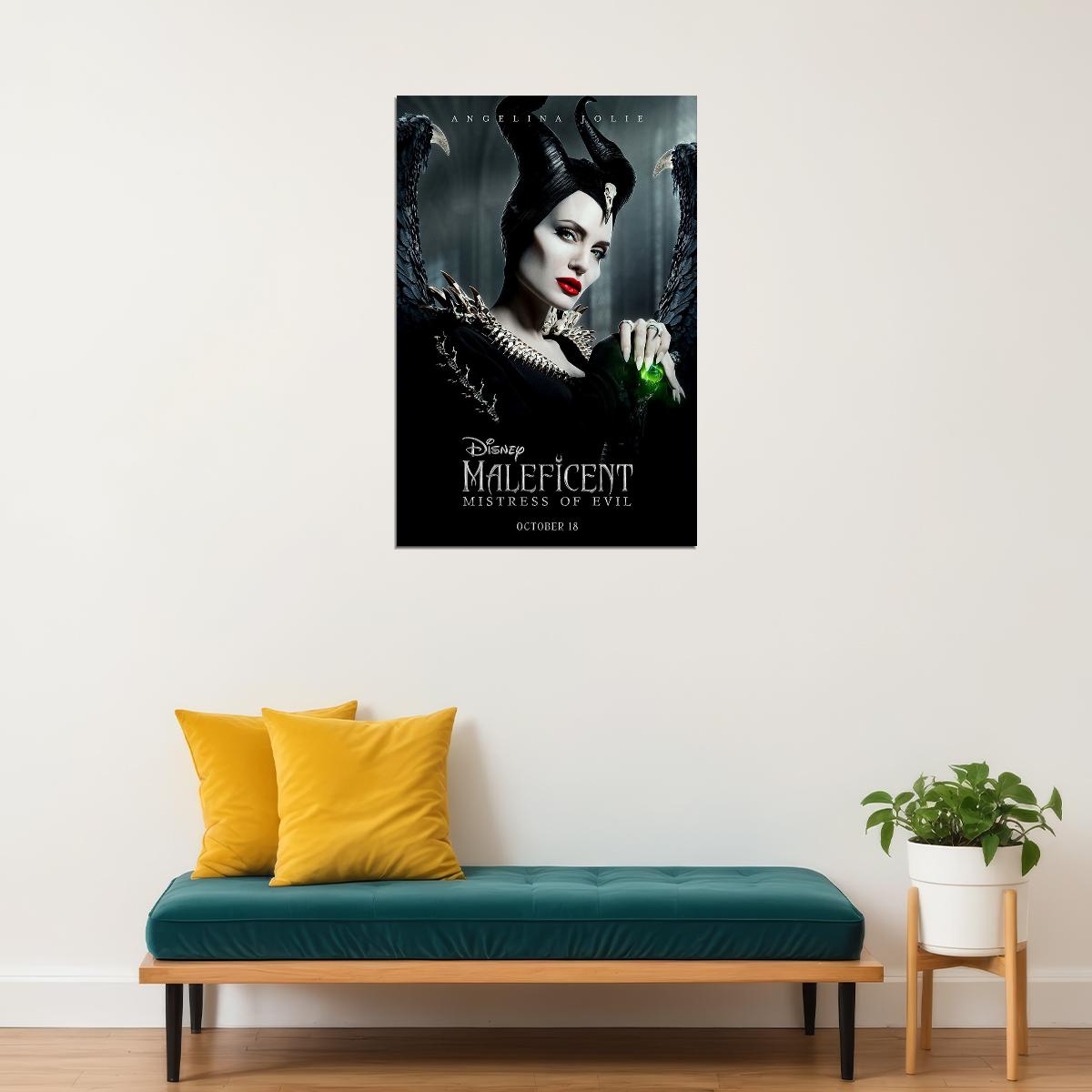 Maleficent Mistress Of Evil Movie 2019 Drama Poster Wall Art Print Home Wall Decor - xonomax