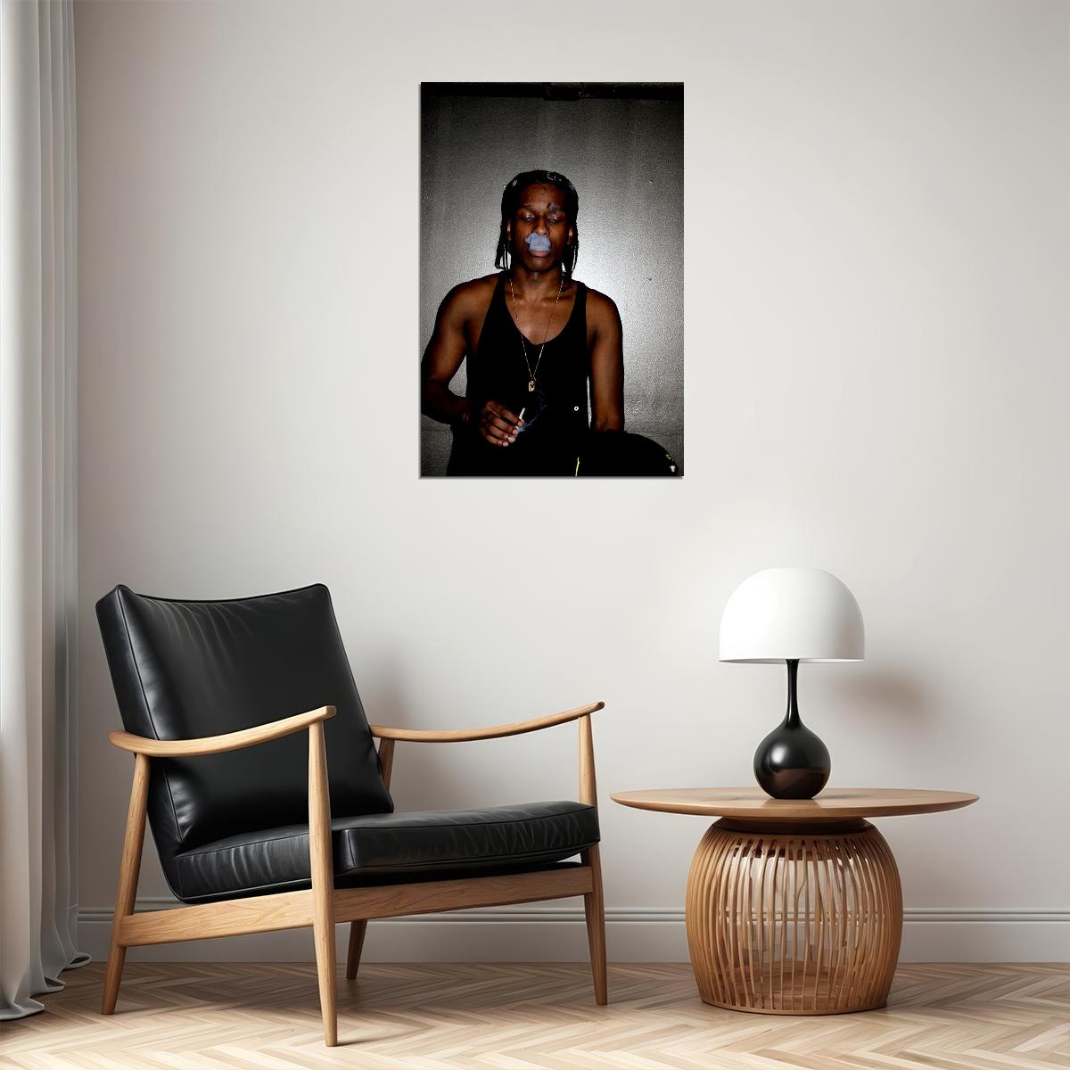 Smoking Asap Rocky Hot Rap Hip Hop Music Singer Poster Wall Art Print Home Wall Decor - xonomax