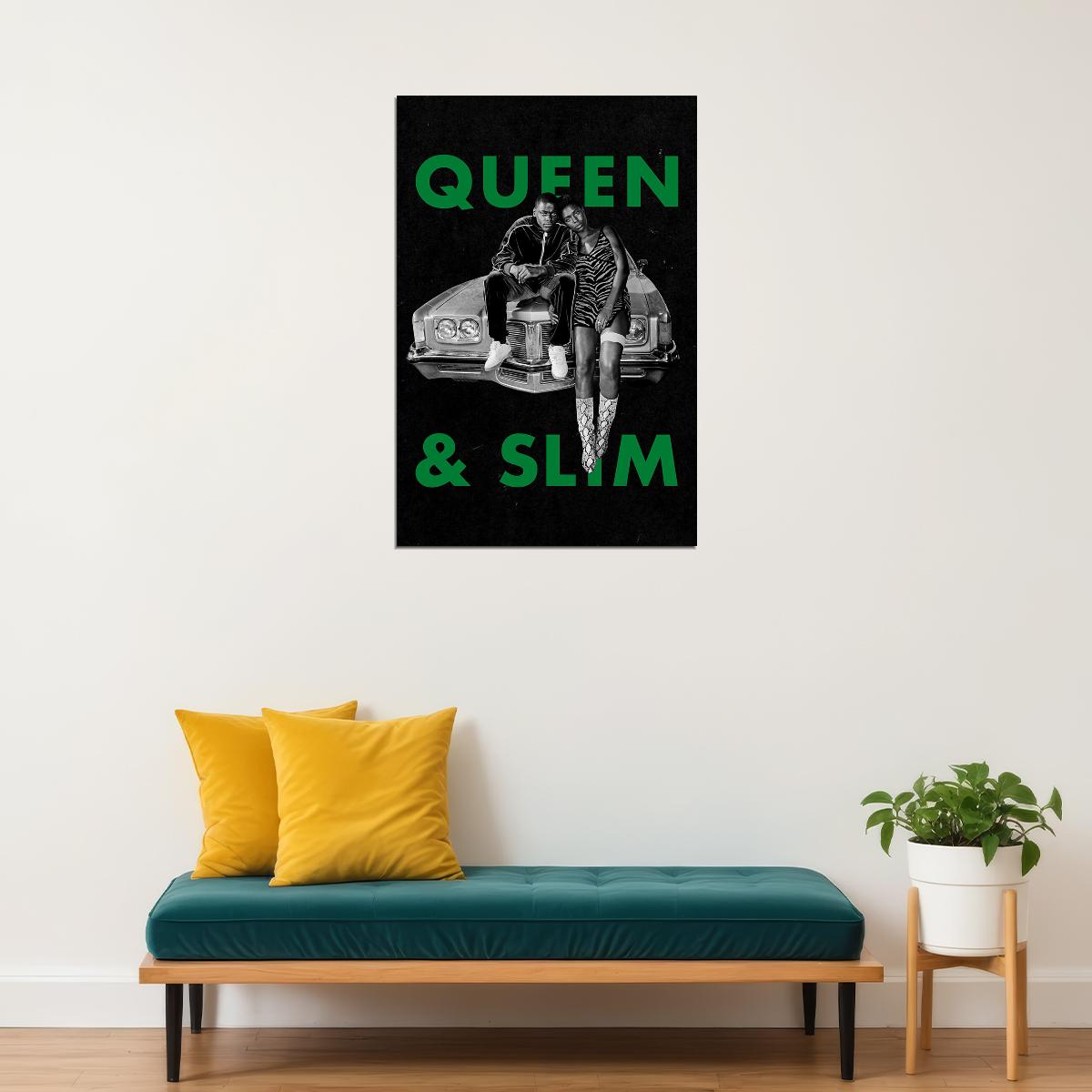 Queen And Slim Movie 2019 Daniel Kaluuya Drama Crime Poster Wall Art Print Home Wall Decor
