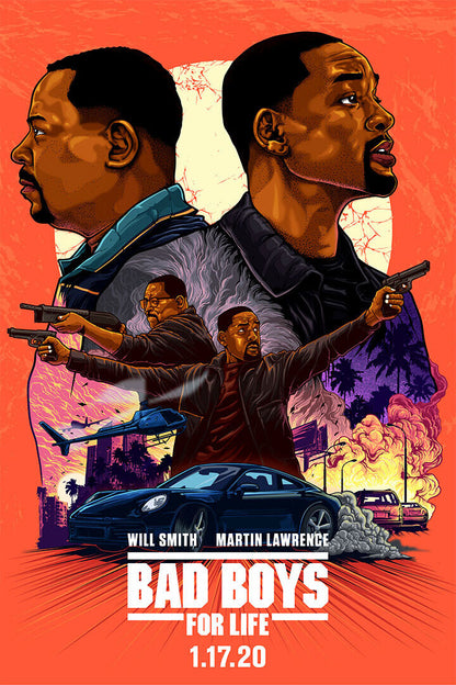 Bad Boys For Life 2020 Movie Action Crime Comedy Poster Wall Art Print Home Wall Decor - xonomax