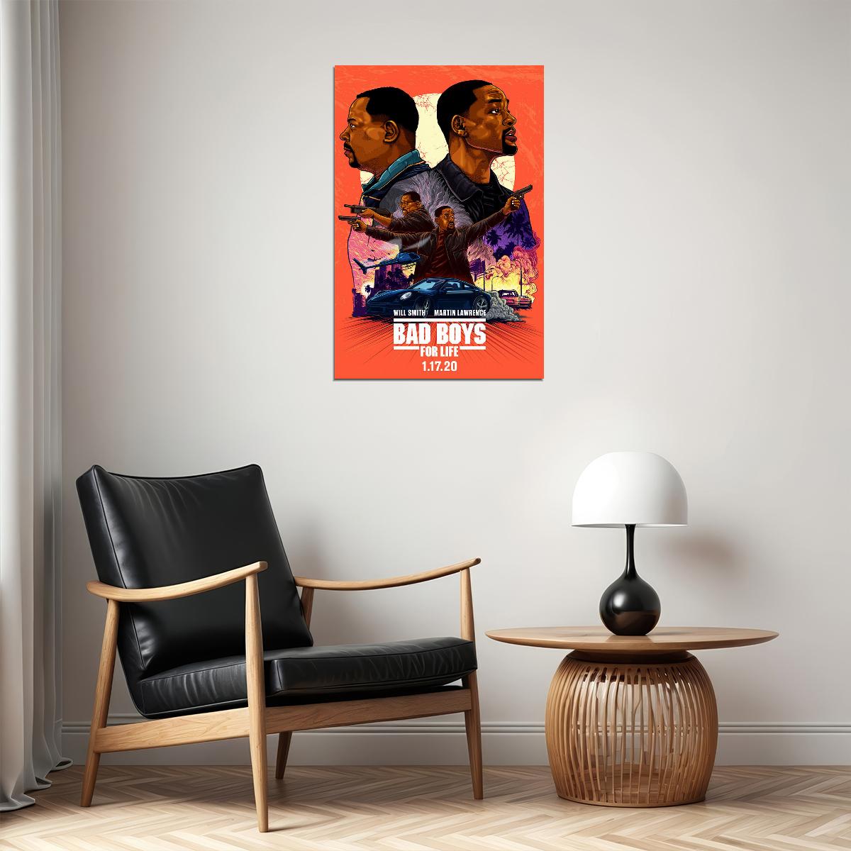 Bad Boys For Life 2020 Movie Action Crime Comedy Poster Wall Art Print Home Wall Decor - xonomax