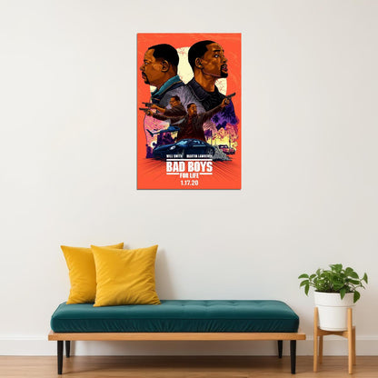 Bad Boys For Life 2020 Movie Action Crime Comedy Poster Wall Art Print Home Wall Decor - xonomax
