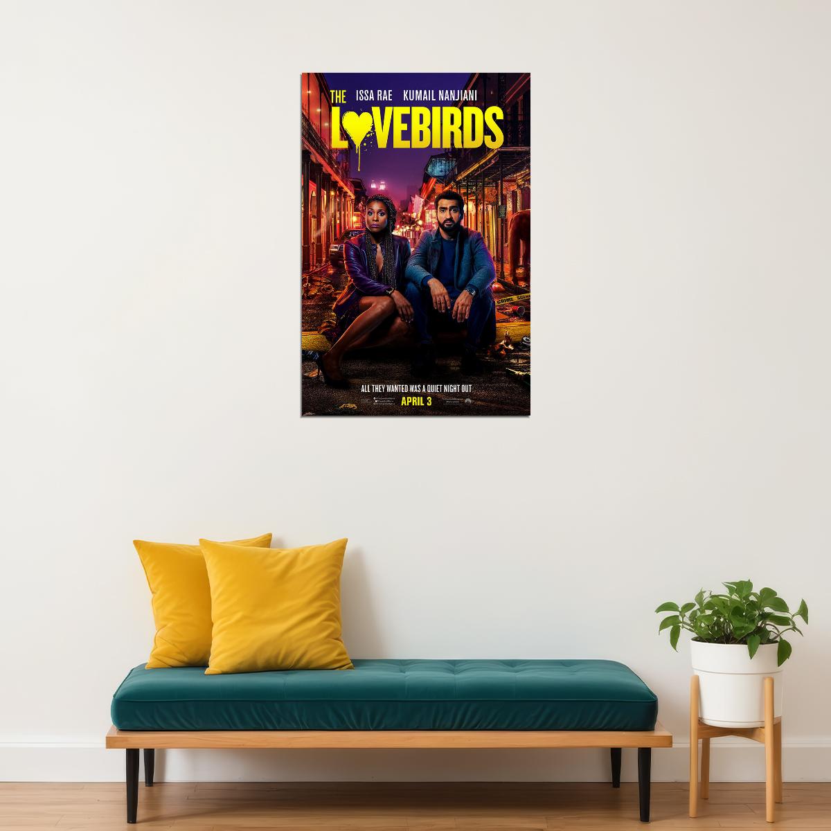 The Lovebirds Movie 2020 Comedy Crime Action Poster Wall Art Print Home Wall Decor - xonomax