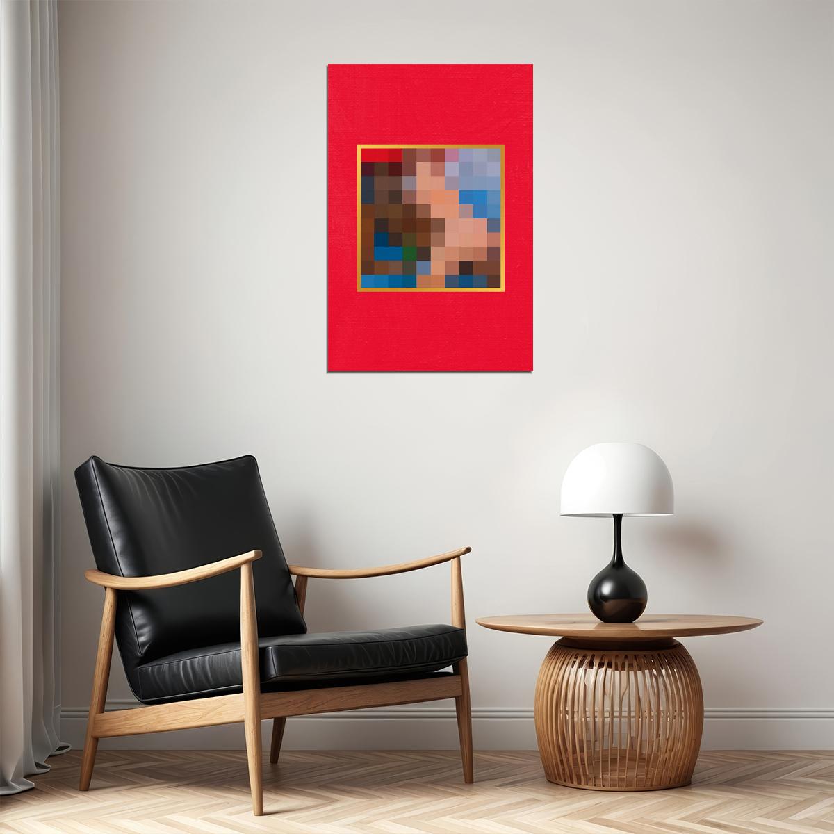 My Beautiful Dark Twisted Kanye West Album Singer Poster Wall Art Print Home Wall Decor - xonomax
