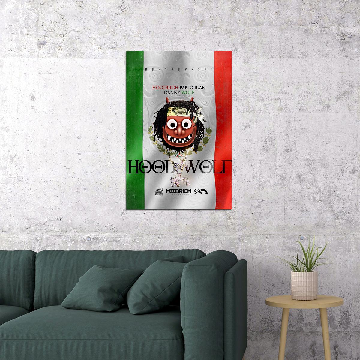Hoodrich Pablo Juan And Danny Wolf Hoodwolf Rap Album Singer Poster Wall Art Print Home Wall Decor - xonomax