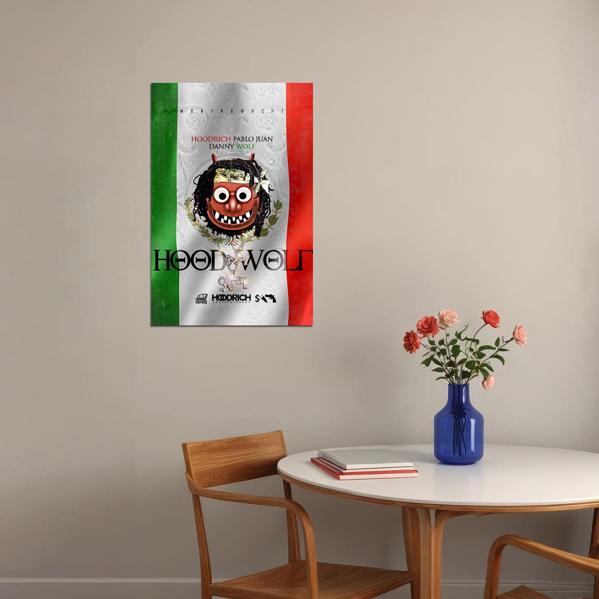 Hoodrich Pablo Juan And Danny Wolf Hoodwolf Rap Album Singer Poster Wall Art Print Home Wall Decor - xonomax