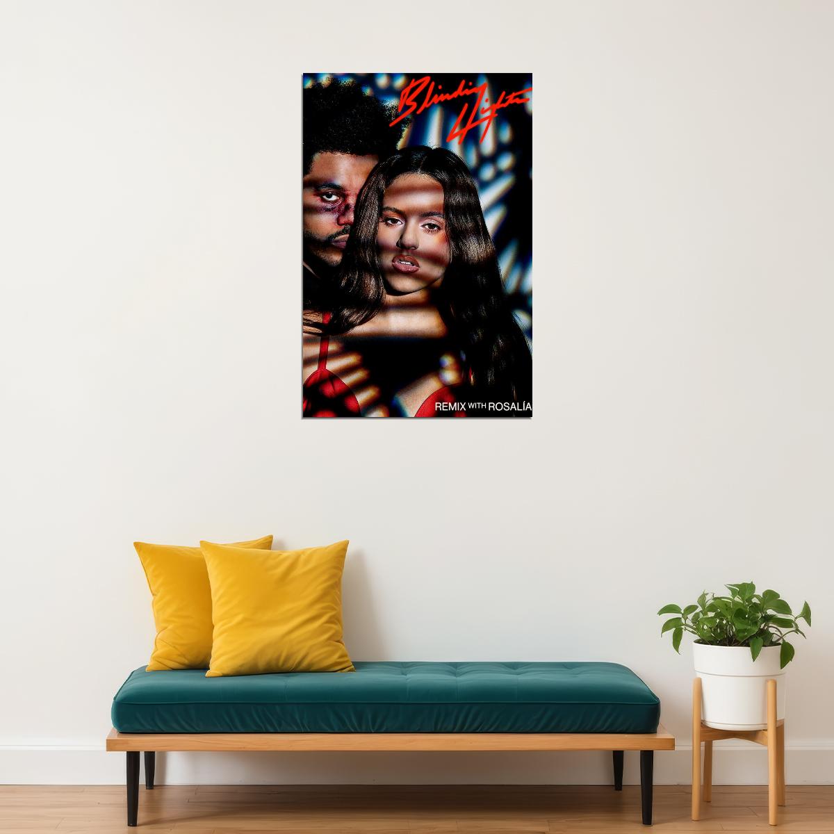 The Weeknd Blinding Lights Single Music Cover 2020 Rap Album Poster Wall Art Print Home Wall Decor - xonomax