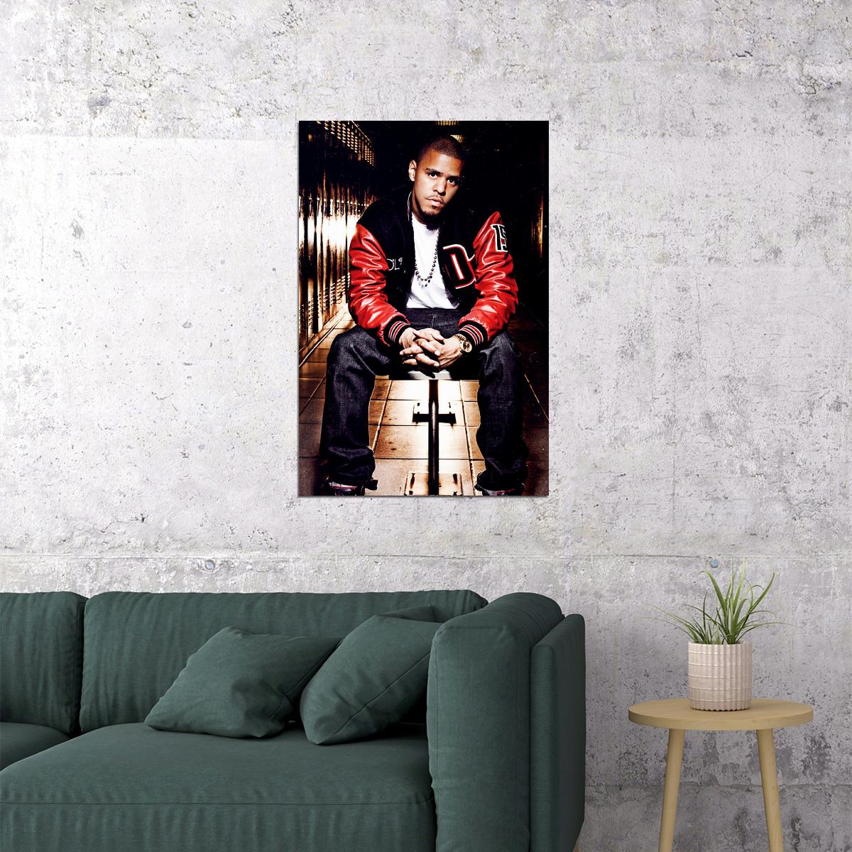 J Cole World The Sideline Story Rap Artist Music 2020 Poster Wall Art Print Home Wall Decor - xonomax