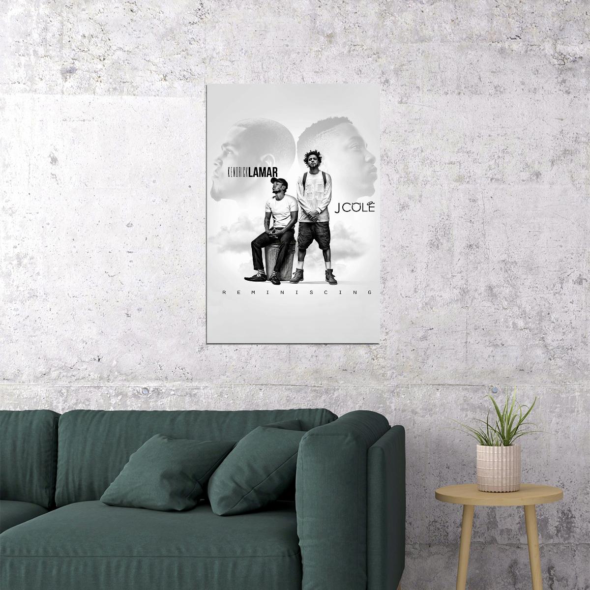 Kendrick Lamar And J Cole Reminiscing Rap Artist Music 2020 Poster Wall Art Print Home Wall Decor - xonomax