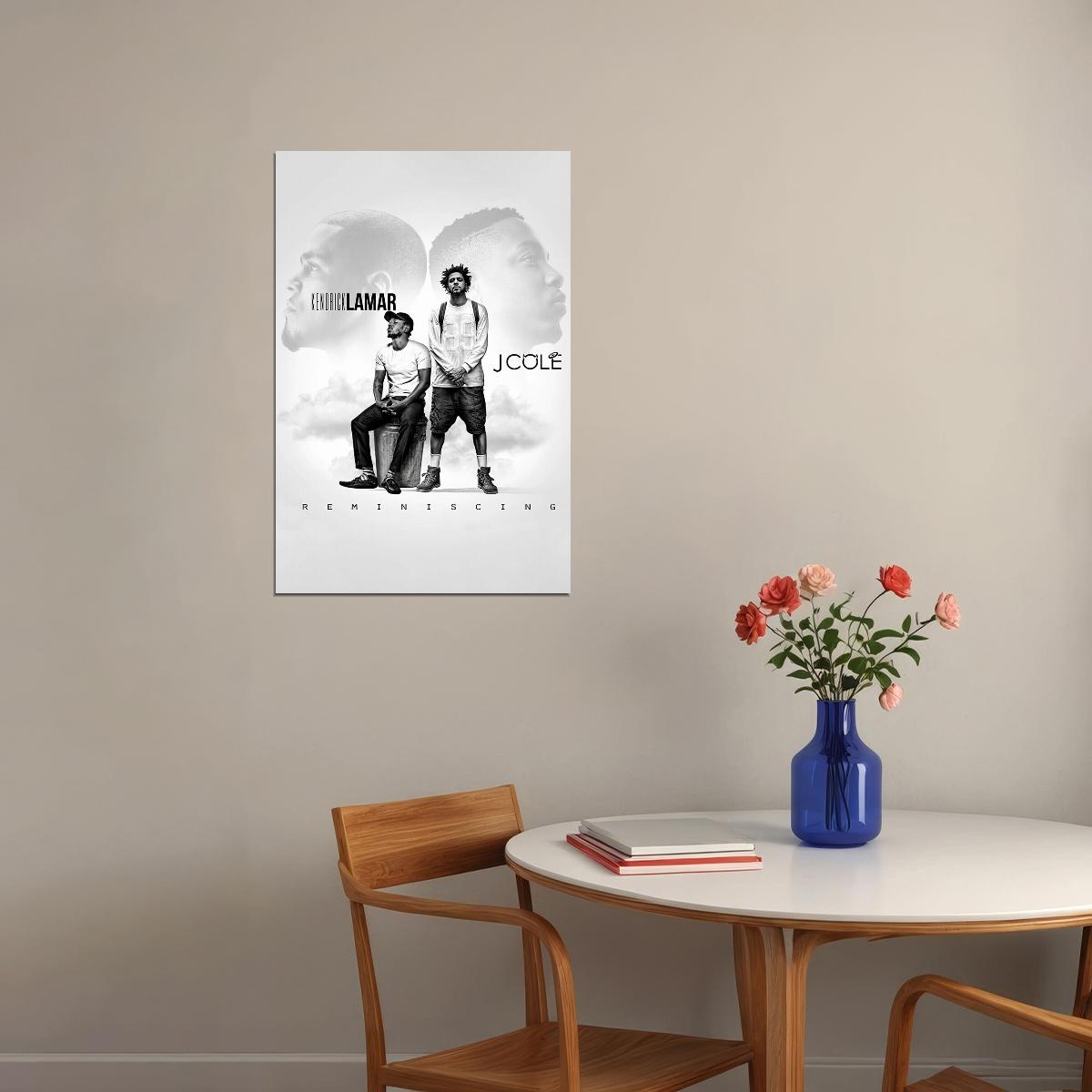Kendrick Lamar And J Cole Reminiscing Rap Artist Music 2020 Poster Wall Art Print Home Wall Decor - xonomax