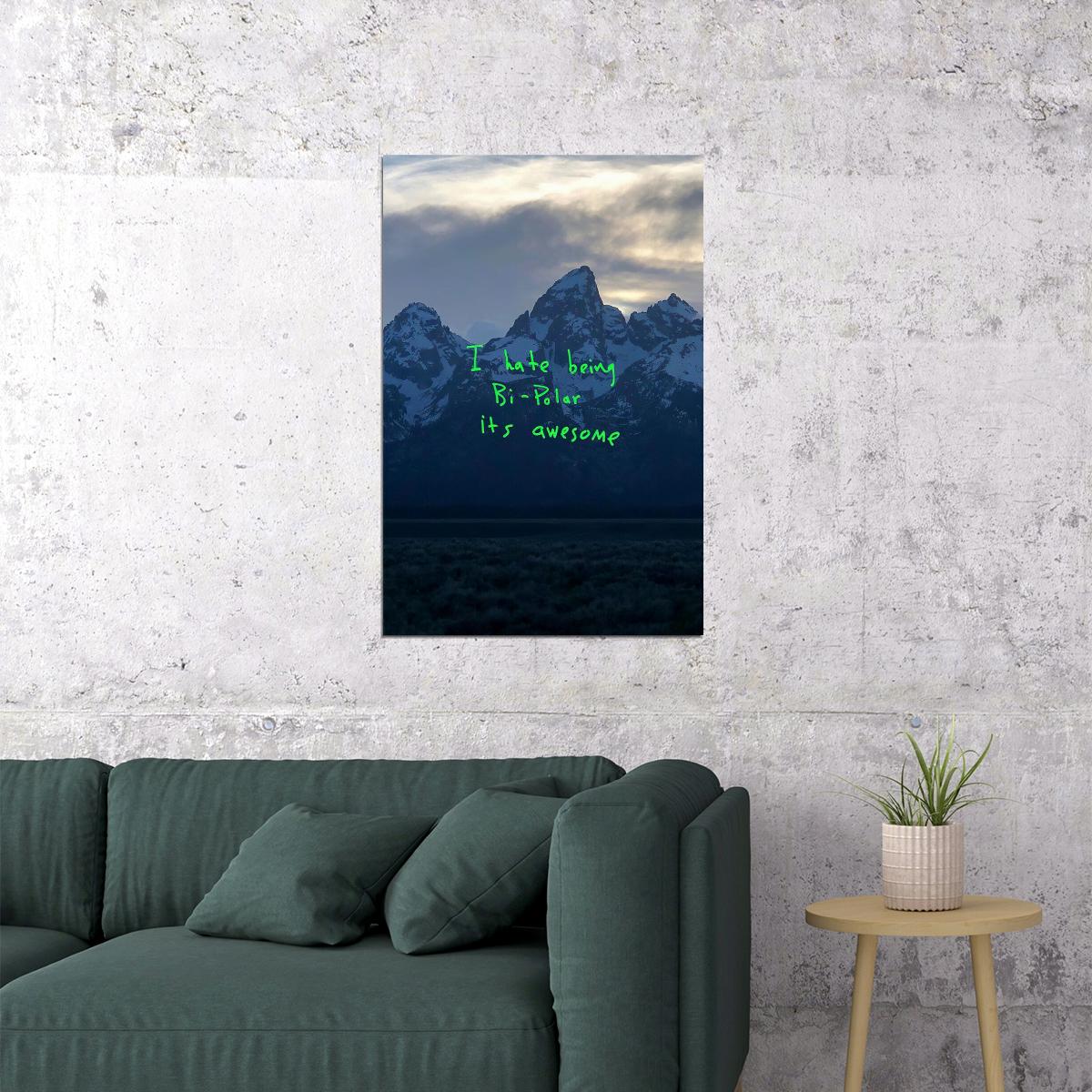 Kanye West Ye Wife Awesome 2020 Rap Album Singer Poster Wall Art Print Home Wall Decor - xonomax