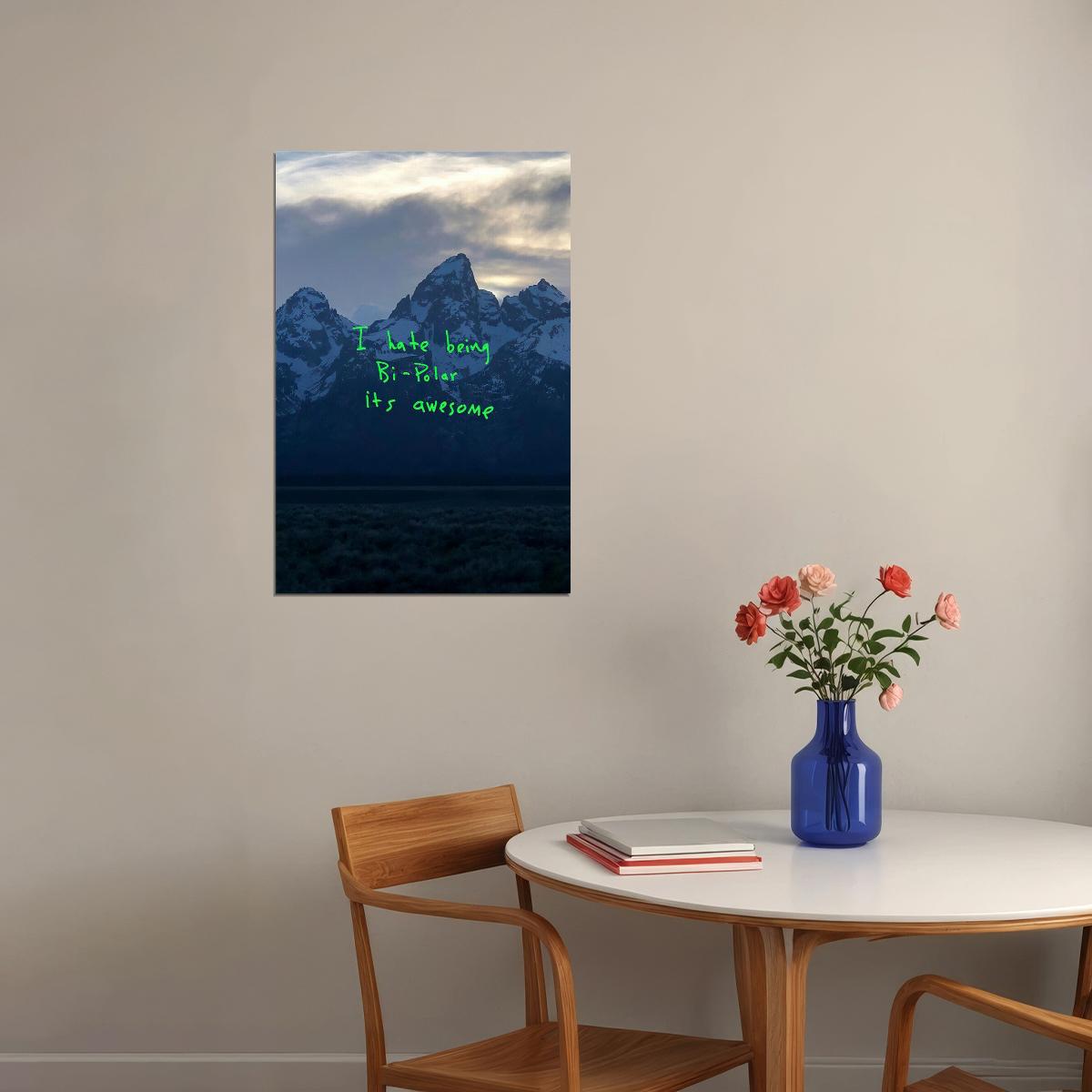 Kanye West Ye Wife Awesome 2020 Rap Album Singer Poster Wall Art Print Home Wall Decor - xonomax