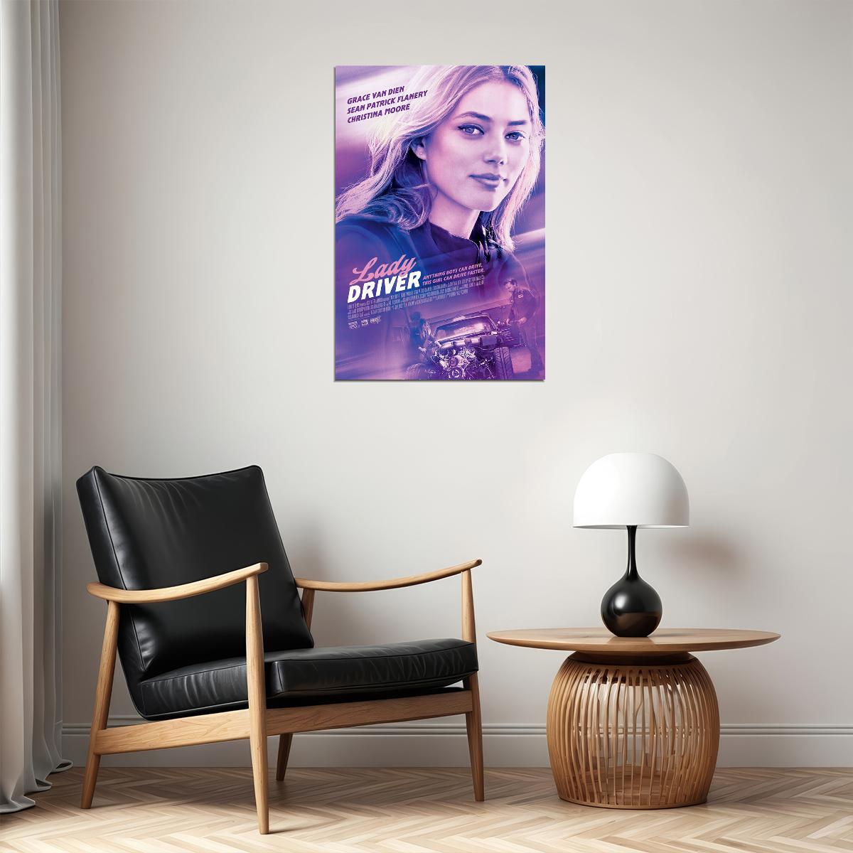 Lady Driver Movie 2020 Spor Cars Poster Wall Art Print Home Wall Decor - xonomax