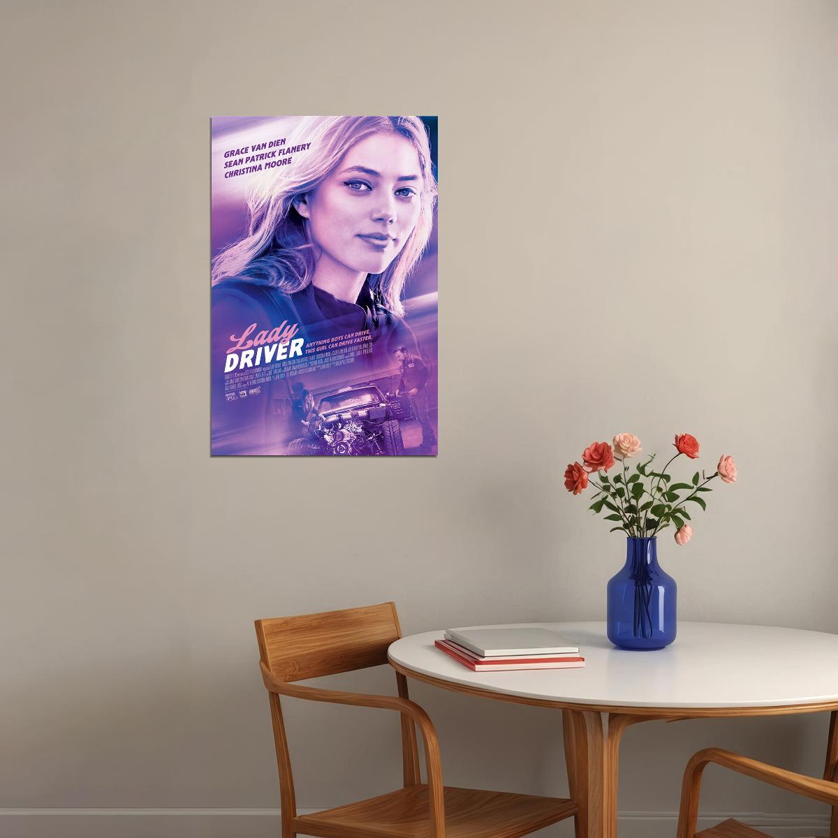 Lady Driver Movie 2020 Spor Cars Poster Wall Art Print Home Wall Decor - xonomax