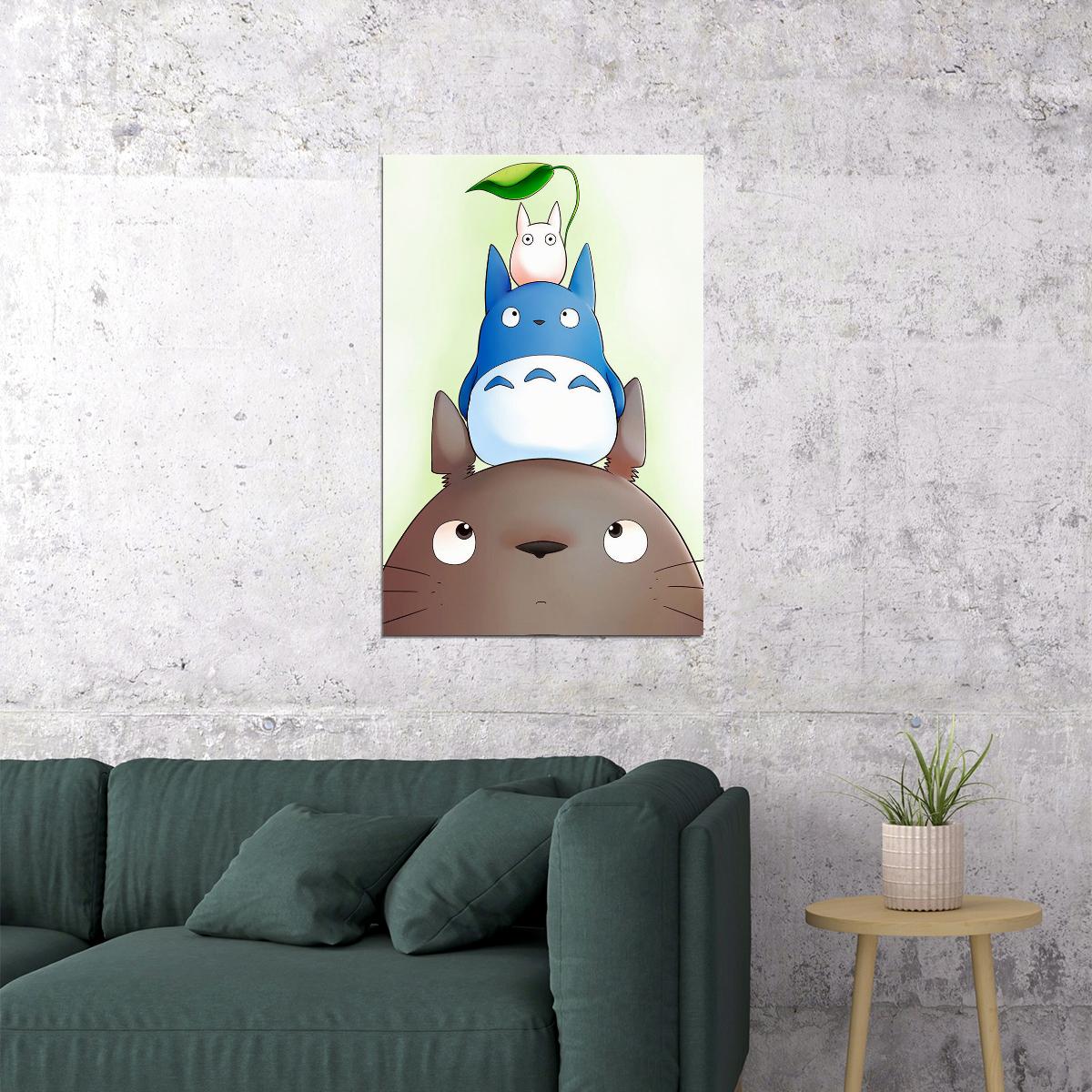 Classic Japan Movie My Neighbour Totoro Animasyon Poster Wall Art Print Home Wall Decor - xonomax