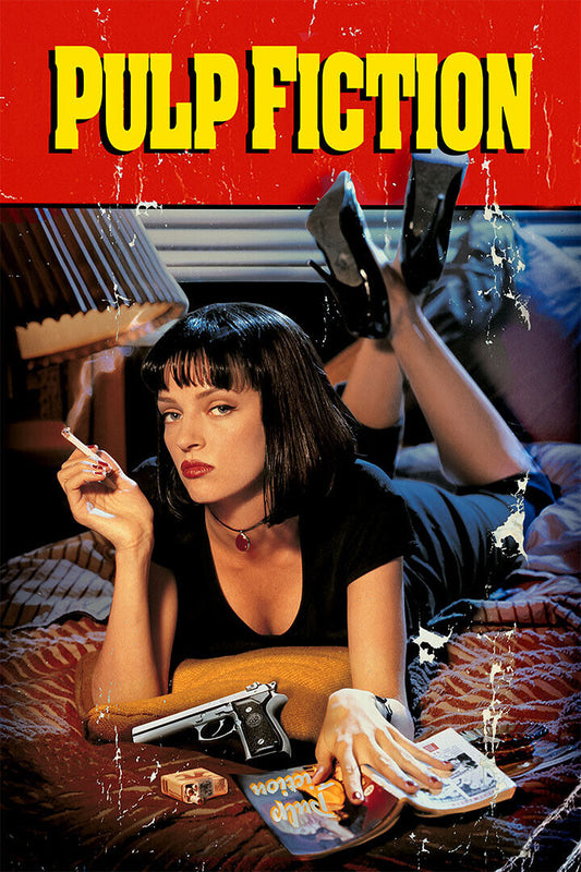 Pulp Fiction Movie Drama Crime Vintage Poster Wall Art Print Home Wall Decor - xonomax
