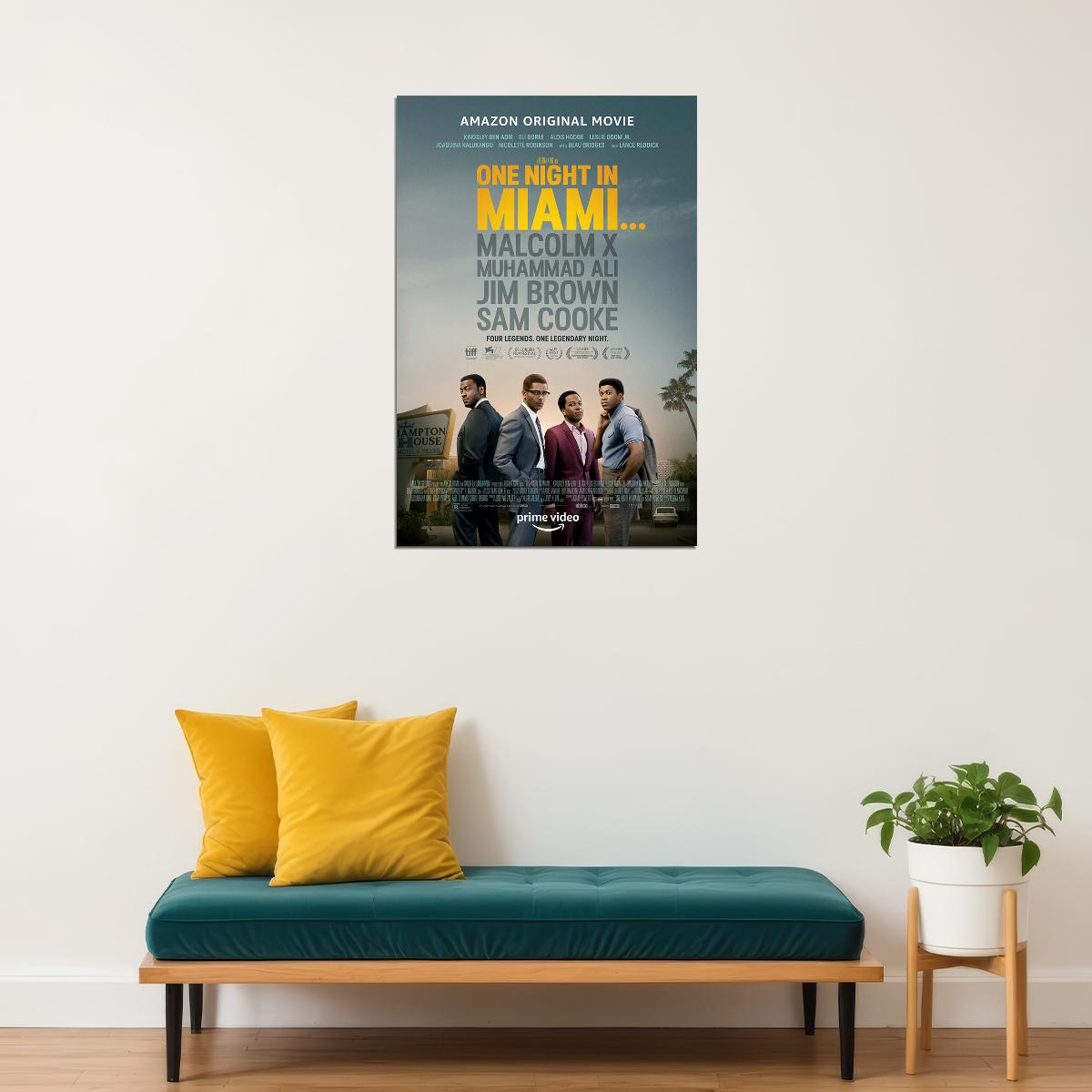 One Night In Miami 2021 Movie Drama Action Poster Wall Art Print Home Wall Decor