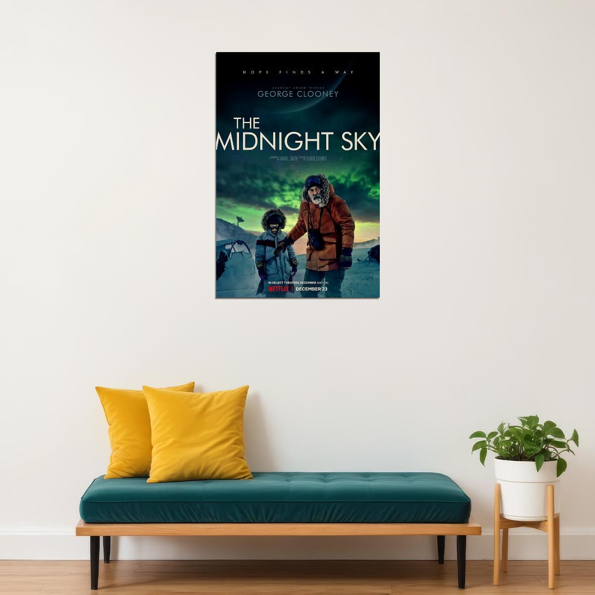 The Midnight Sky Movie 2021 Science Fiction Dram Poster Wall Art Print Home Wall Decor - xonomax