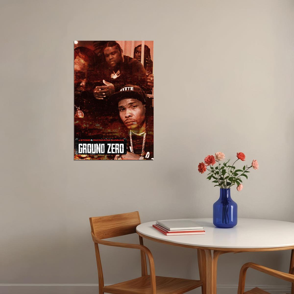 J Stone And Pacman Da Gunman Ground Zero Poster Wall Art Print Home Wall Decor - xonomax