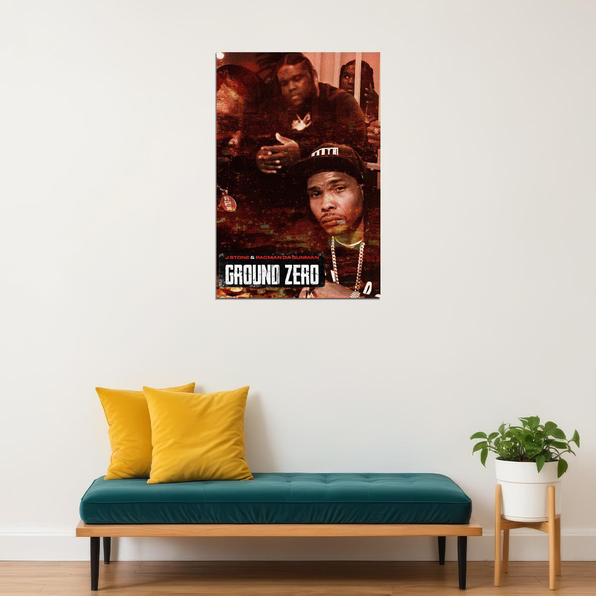 J Stone And Pacman Da Gunman Ground Zero Poster Wall Art Print Home Wall Decor - xonomax