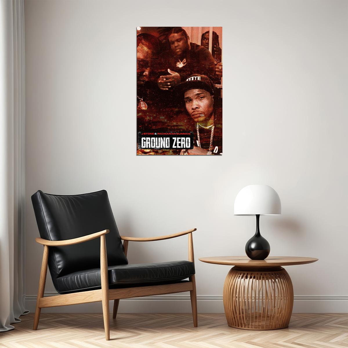 J Stone And Pacman Da Gunman Ground Zero Poster Wall Art Print Home Wall Decor - xonomax