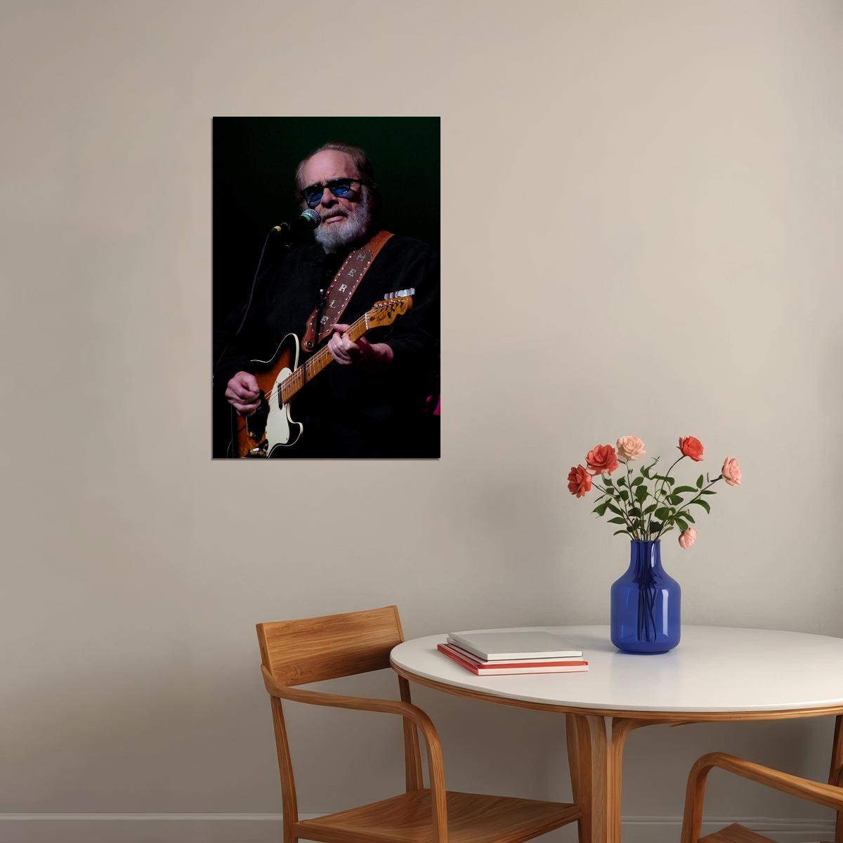 Merle Haggard In Concert American Musician Poster Wall Art Print Home Wall Decor - xonomax