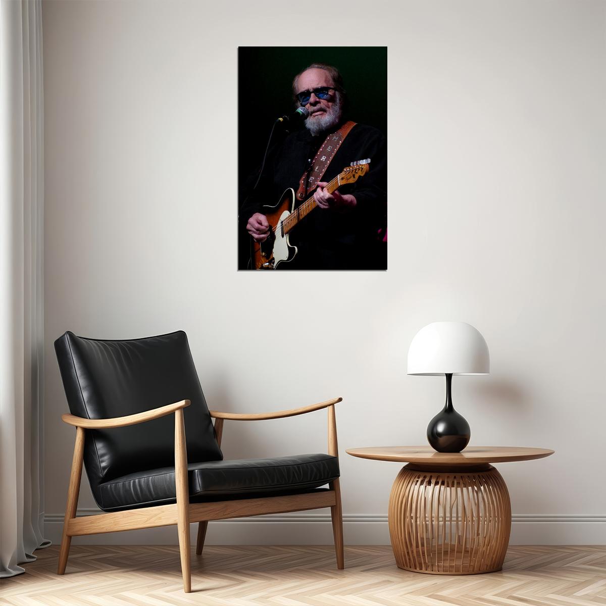 Merle Haggard In Concert American Musician Poster Wall Art Print Home Wall Decor - xonomax