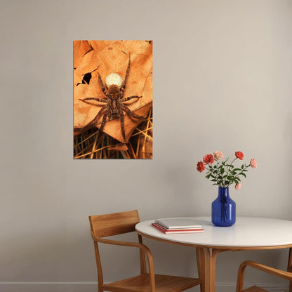 Wolf Spider On The Plant Arthropod Animals Poster Wall Art Print Home Wall Decor - xonomax