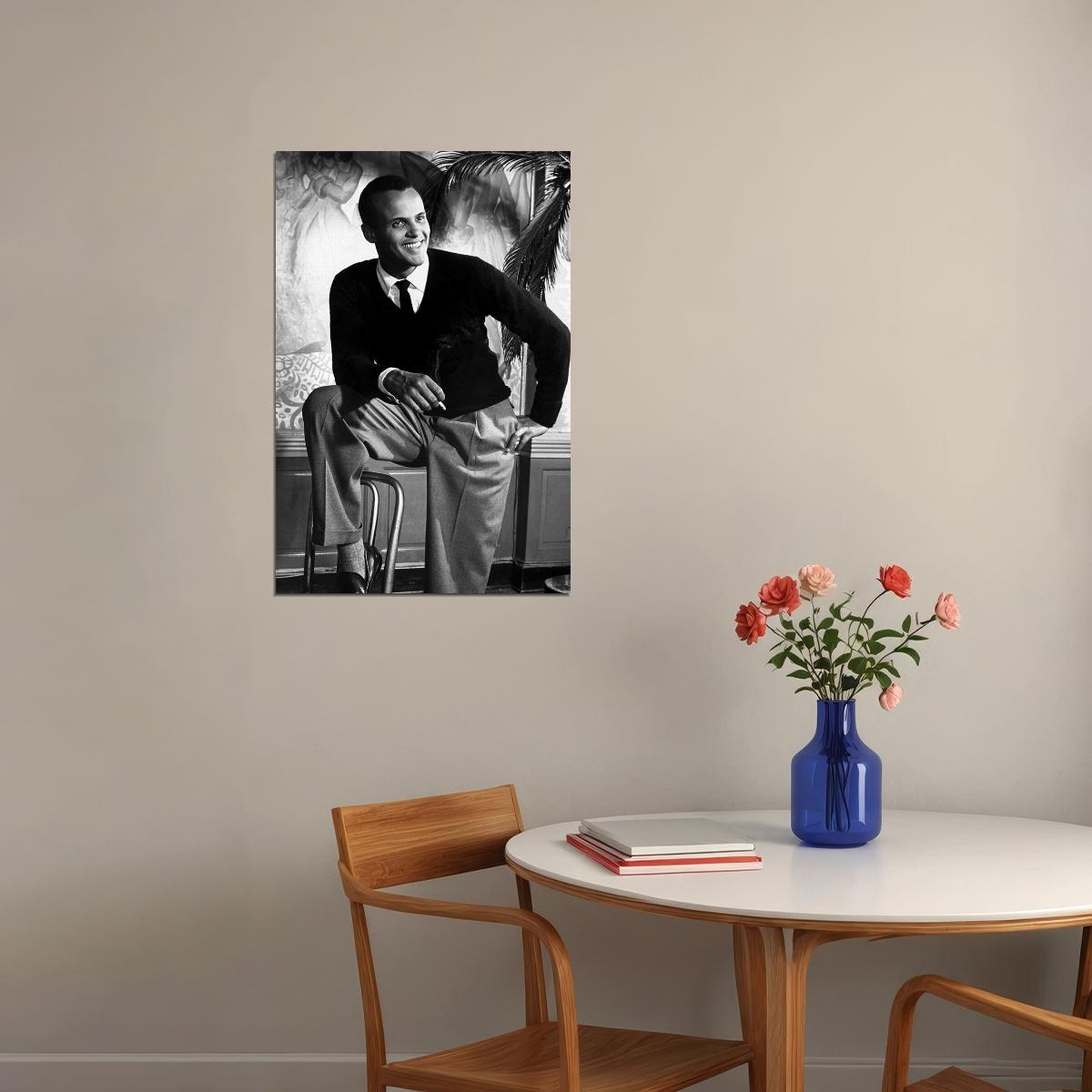 Portrait Of Harry Belafonte American Singer Poster Wall Art Print Home Wall Decor - xonomax