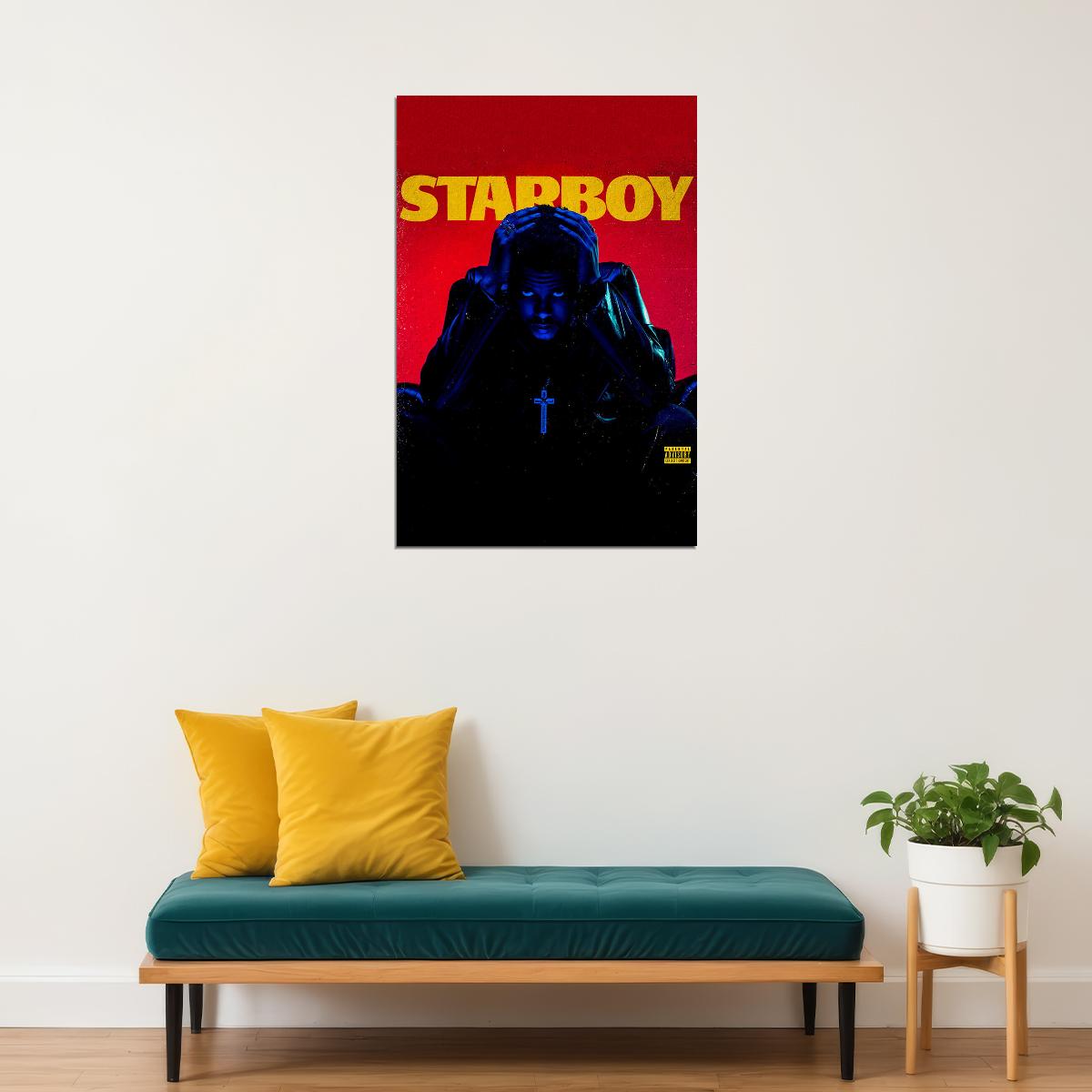 The Weeknd Starboy Hip Hop Rap Music Musician Poster Wall Art Print Home Wall Decor - xonomax