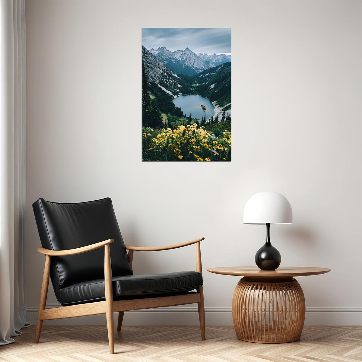 Tree Stump And Mist North Cascades National Park Poster Wall Art Print Home Wall Decor