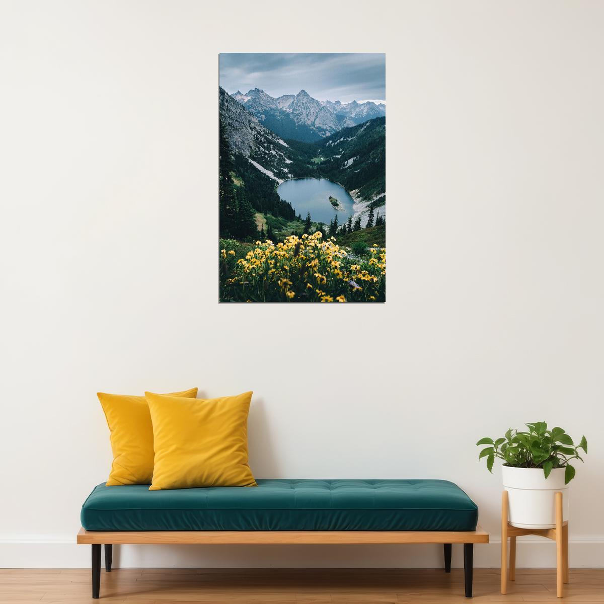 Tree Stump And Mist North Cascades National Park Poster Wall Art Print Home Wall Decor