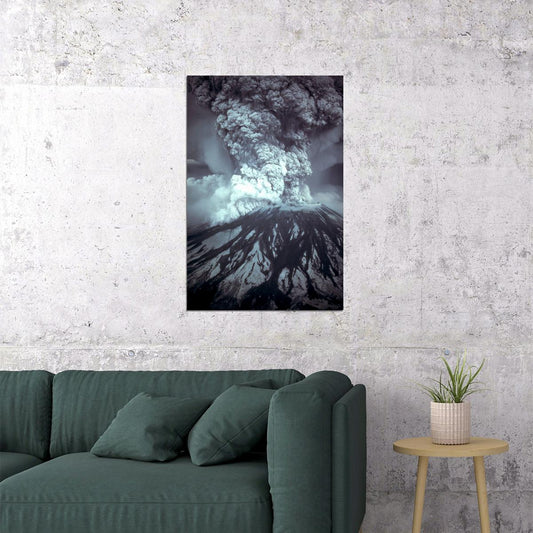 Helens Eruption Nature Event Vintage Photo Poster Wall Art Print Home Wall Decor - xonomax